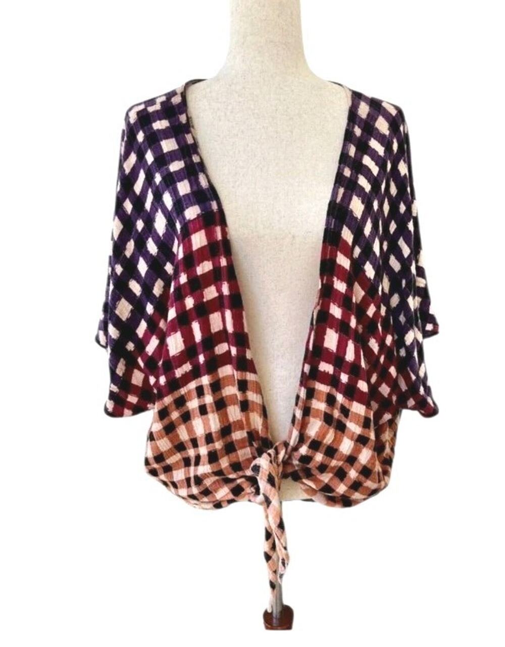 Kimono Free People All Tous Retrograde Multicolor One Size Boho Casual Hippie